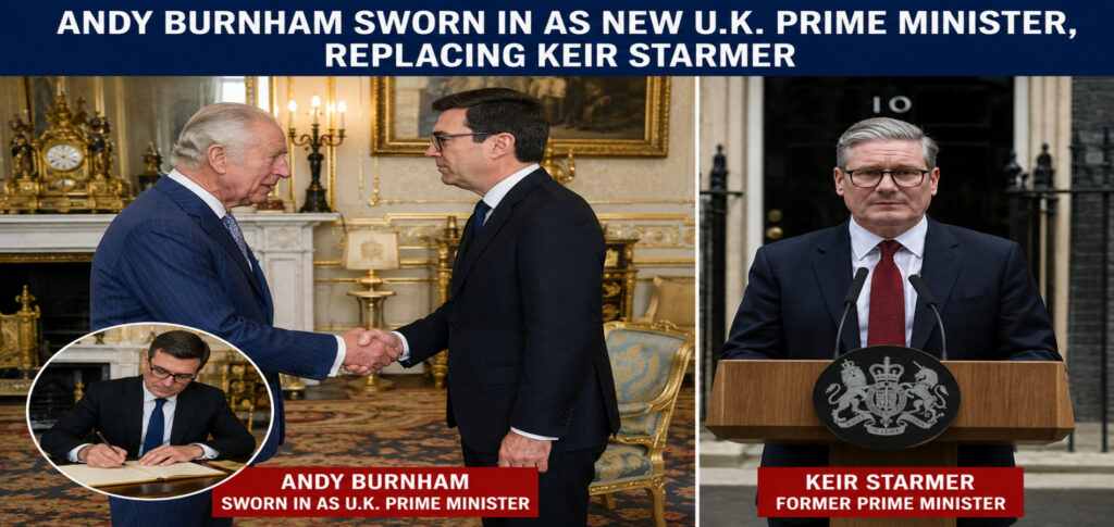 Andy Burnham Prime Minister after taking office in the United Kingdom