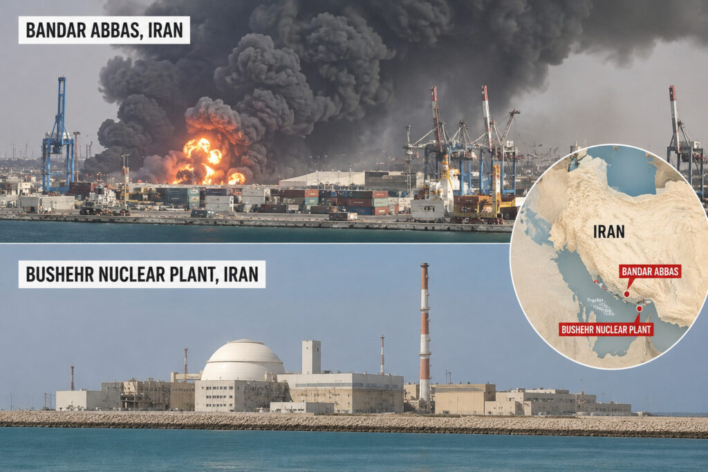 Bandar Abbas explosions reported in southern Iran near strategic facilities