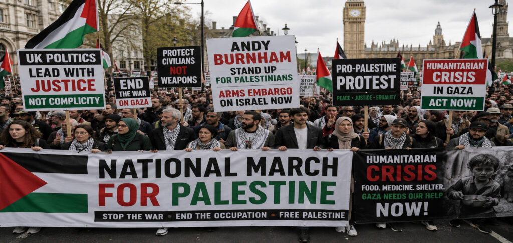 London Pro-Palestine March Draws Thousands