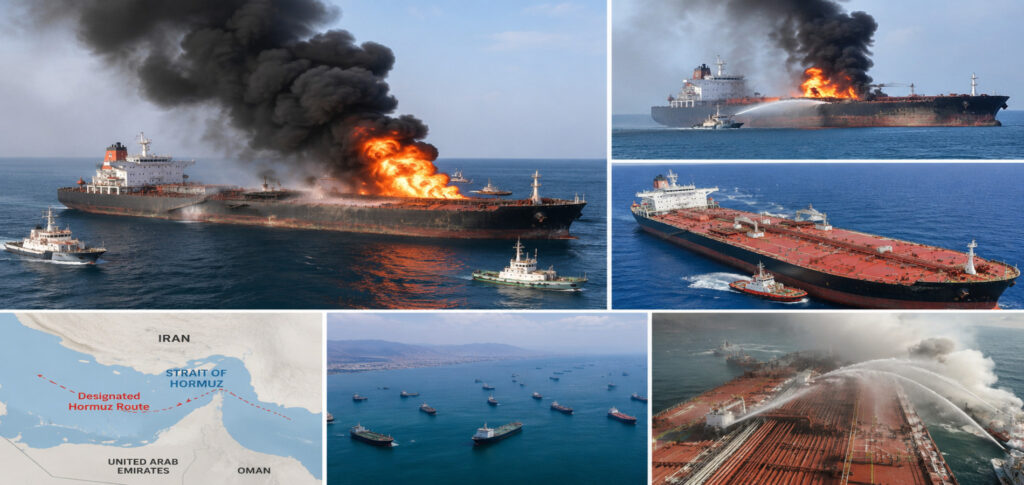 Reported tanker explosion