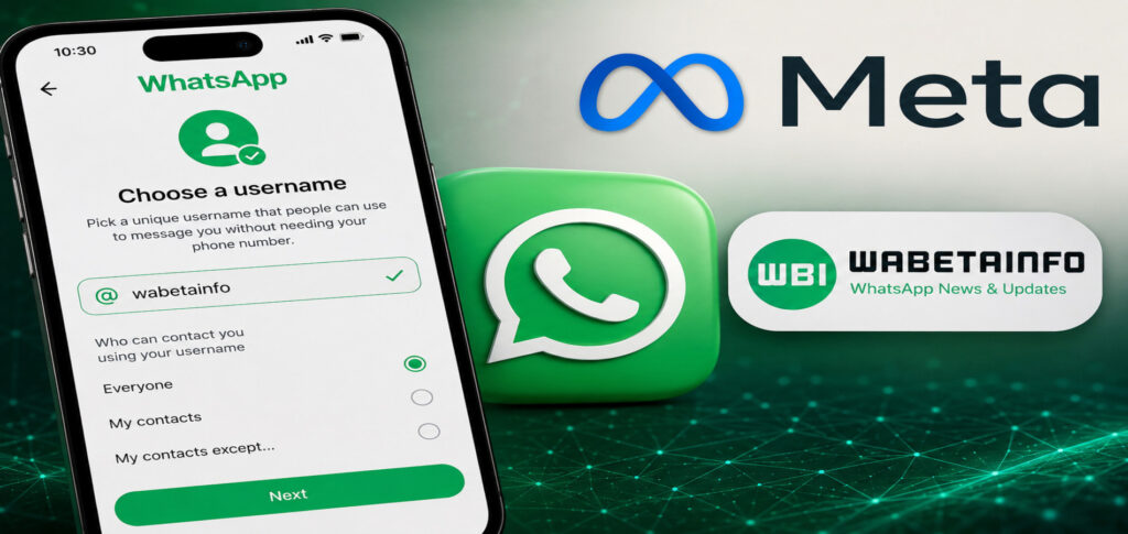 WhatsApp usernames feature displayed in WhatsApp account settings
