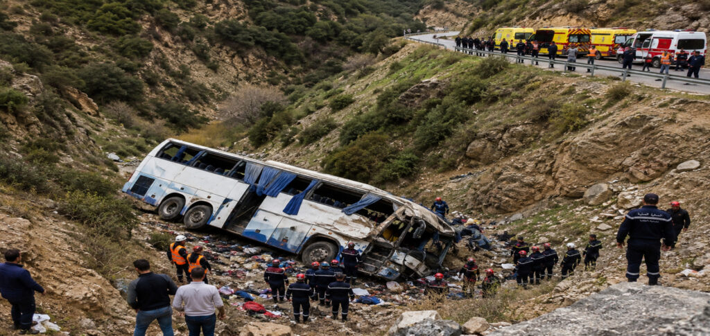 Algerian Bus Crash Kills 27 in Tragic Ravine Accident Near Algiers