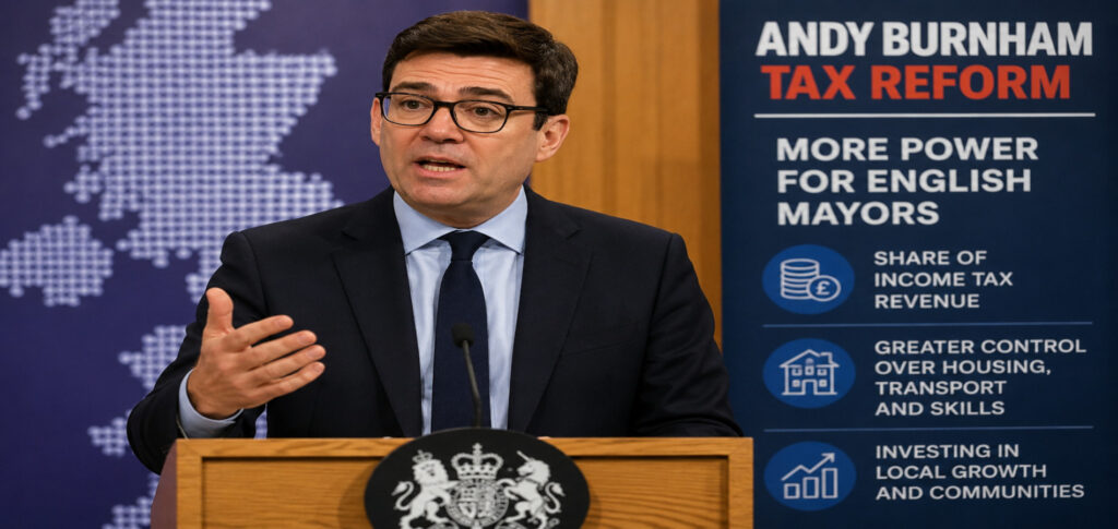 Andy Burnham Tax Reform: New Powers for English Mayors