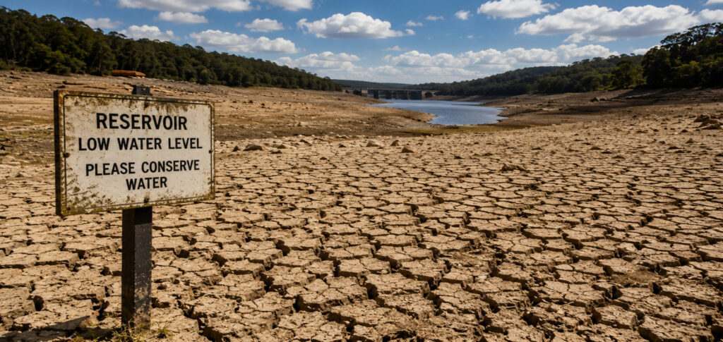 England Wales drought showing dry land and water shortages during record July