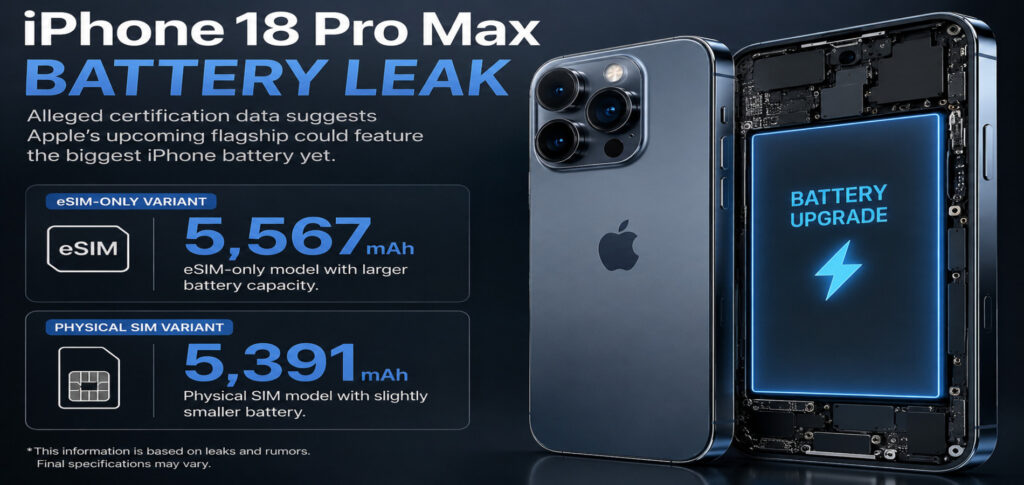 iPhone 18 Pro Max Battery Leak Hints at Biggest Battery Ever in an iPhone
