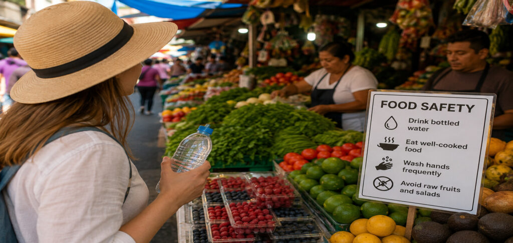 Traveller following food safety precautions in Mexico amid rising UK cyclospora infections