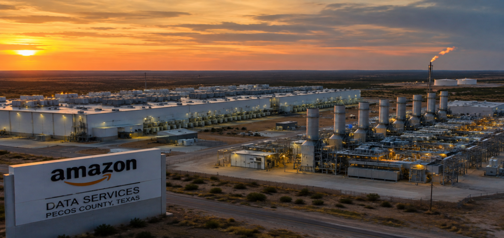 Amazon Texas data center powered by natural gas turbines