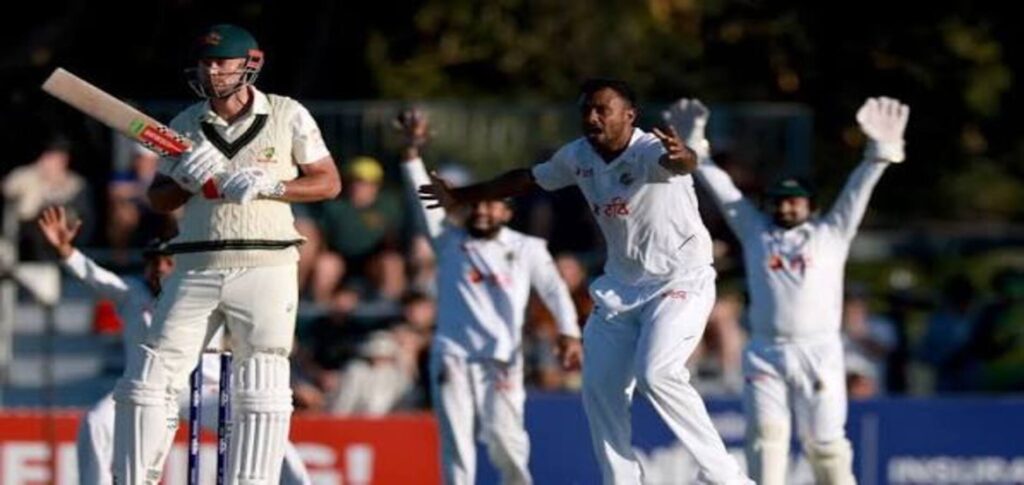 Australia Bangladesh Test players during the 101-run lead in Mackay