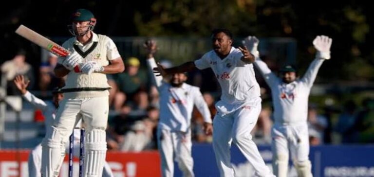 Australia Bangladesh Test players during the 101-run lead in Mackay