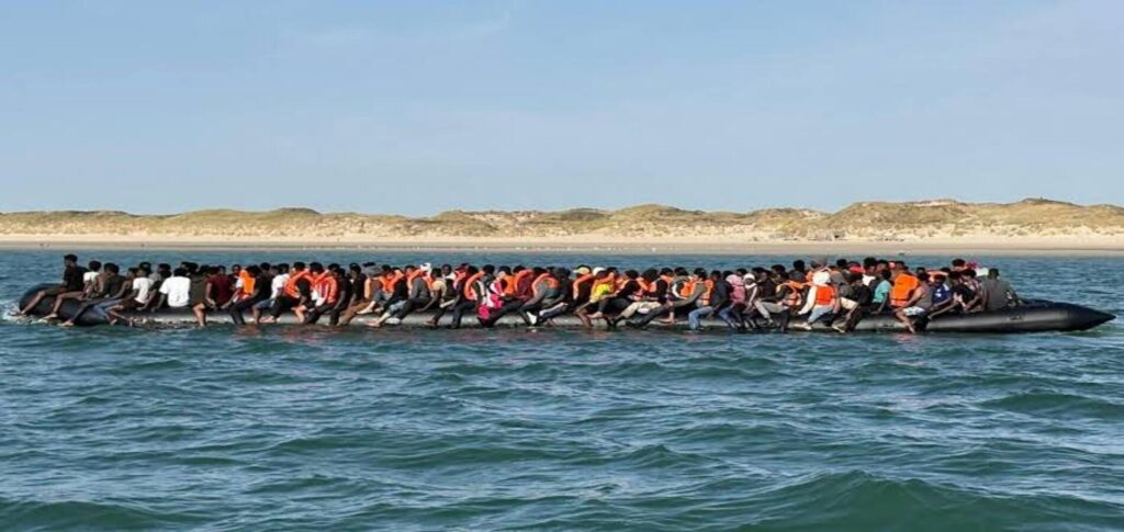 Channel boat carrying 165 migrants during a dangerous English Channel crossing
