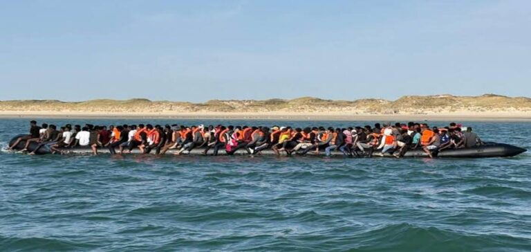 Channel boat carrying 165 migrants during a dangerous English Channel crossing