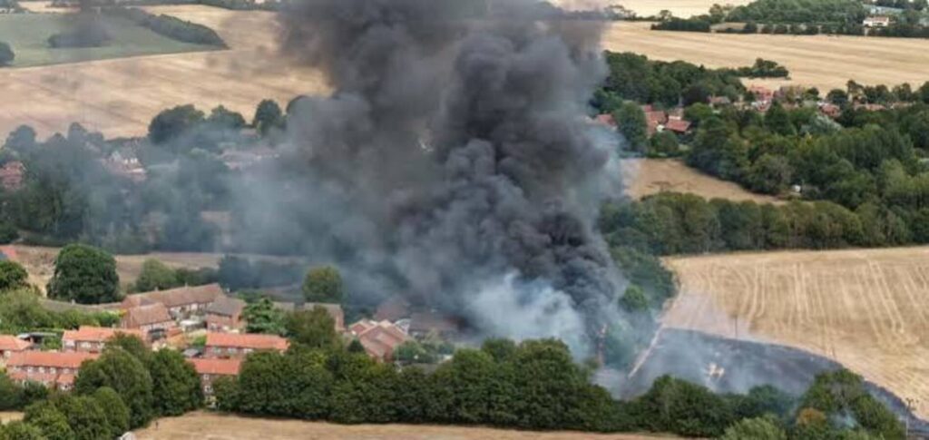 Foil balloon blamed for fire that destroyed homes in Norfolk