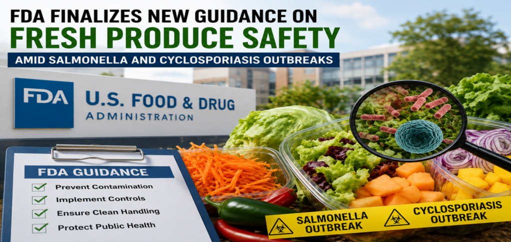 Fresh produce safety as FDA issues new guidance amid Salmonella and cyclosporiasis outbreaks
