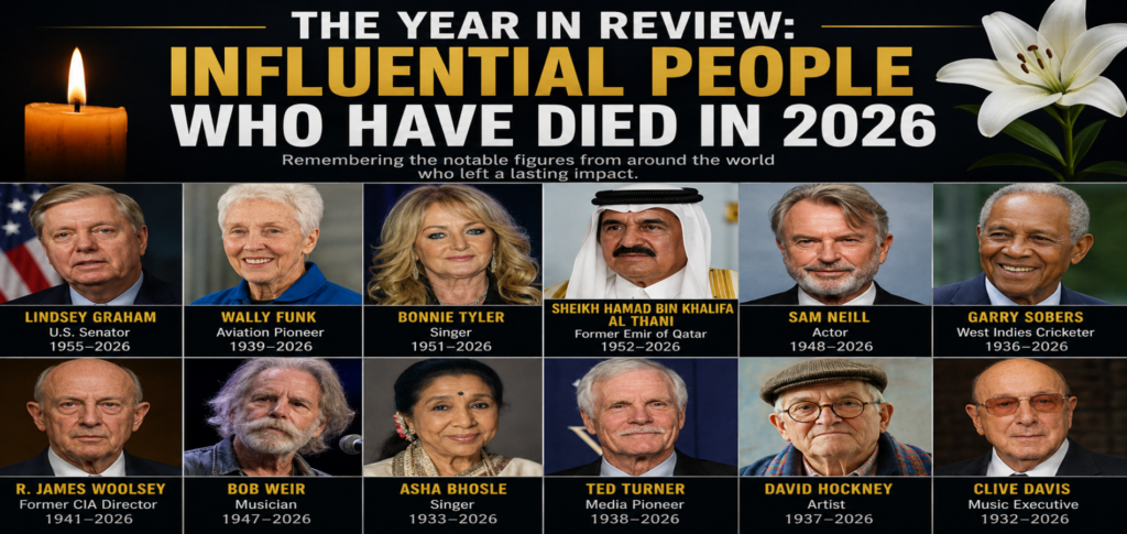 Influential people who died in 2026 from politics entertainment sports and culture