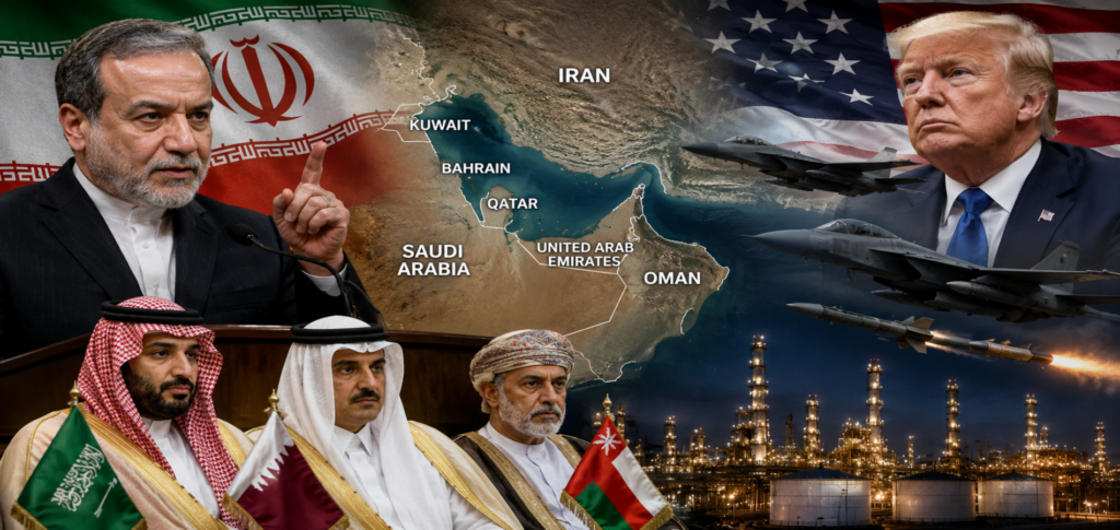 Iran threatens Gulf states with retaliation as tensions over possible new US military strikes raise concerns about Gulf energy infrastructure and regional security.