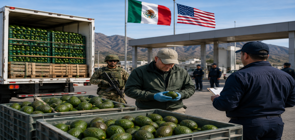 Fresh avocados harvested in Michoacan