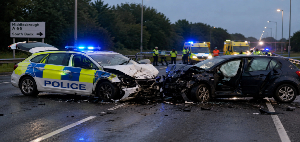 UK police car crash near Middlesbrough leaves several people dead