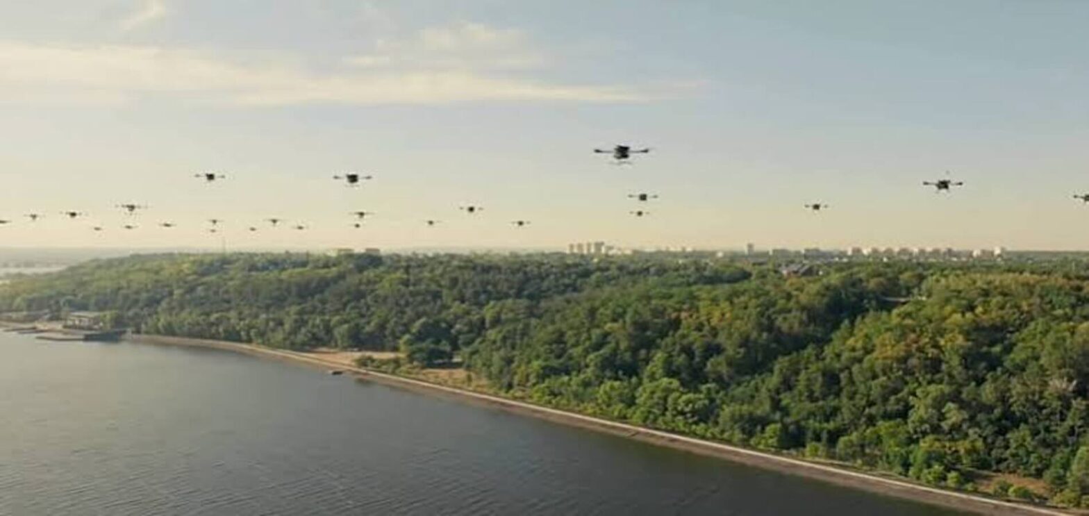 Ukraine drone parade in Kyiv featuring military robots and UAVs