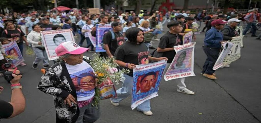 Ayotzinapa missing students protest in Mexico City