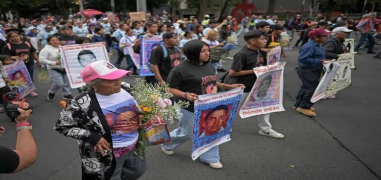 Ayotzinapa missing students protest in Mexico City