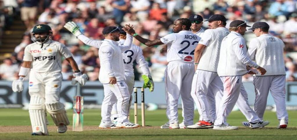 England celebrate completing a 3-0 Test series sweep over Pakistan at Edgbaston