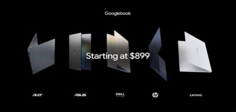 Googlebook laptops lineup with five new models starting at $899