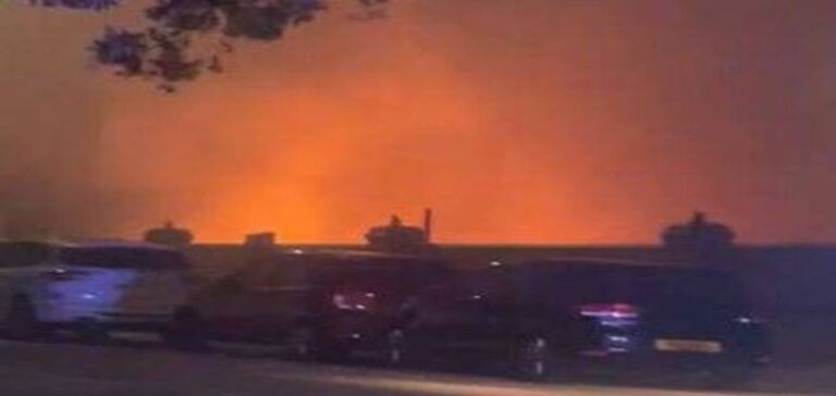 Firefighters respond to the Grand Burstin Hotel fire in Folkestone