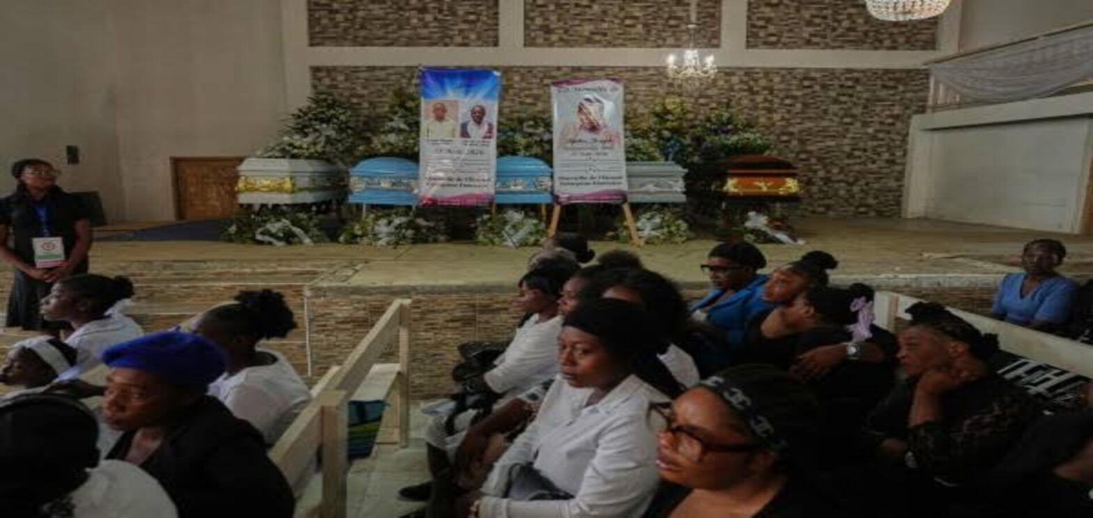 Mourners attend funerals for victims of the deadly Haiti gang attack in Kenscoff