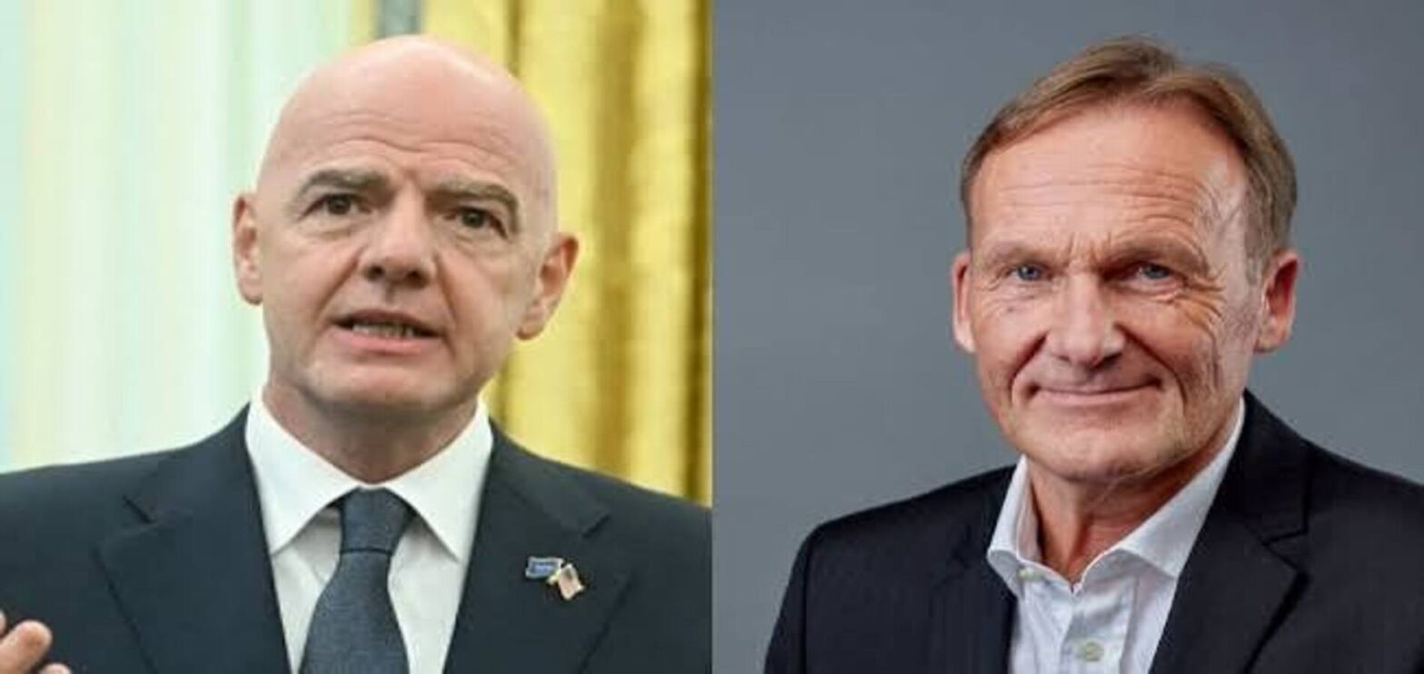 Gianni Infantino faces criticism over his FIFA presidency from German FA vice-president Hans-Joachim Watzke