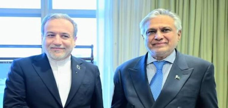 Ishaq Dar meets Abbas Araghchi to discuss regional peace and dialogue