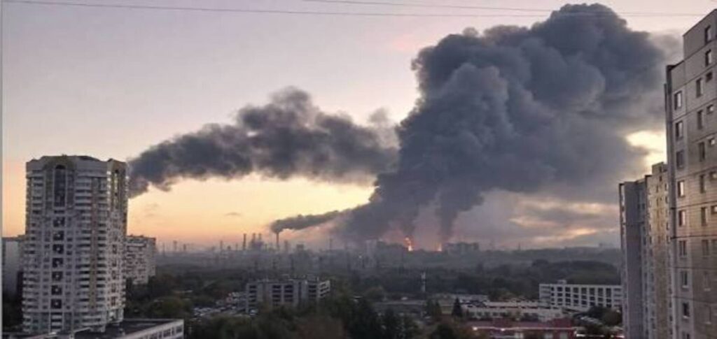 Moscow drone attack damages oil refinery as two people are killed in the Moscow region.