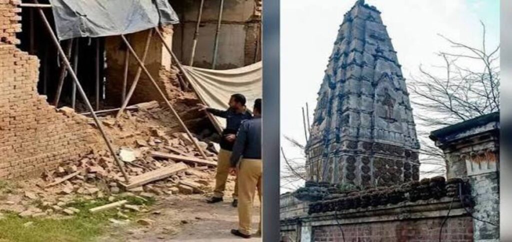 Hindu temple in Narowal at the center of a Pakistan-India dispute over reported damage
