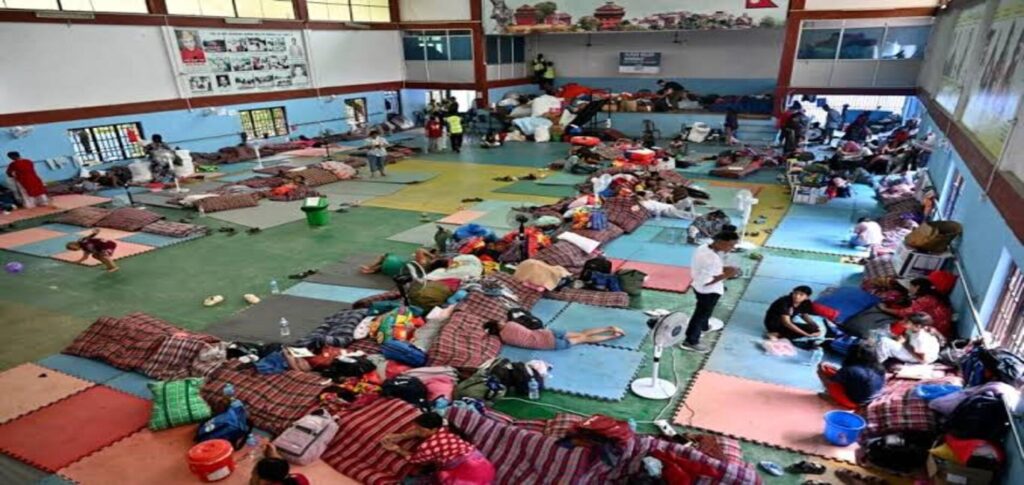 Nepal school principal Rajendra Dawadi after a devastating flood destroyed his school