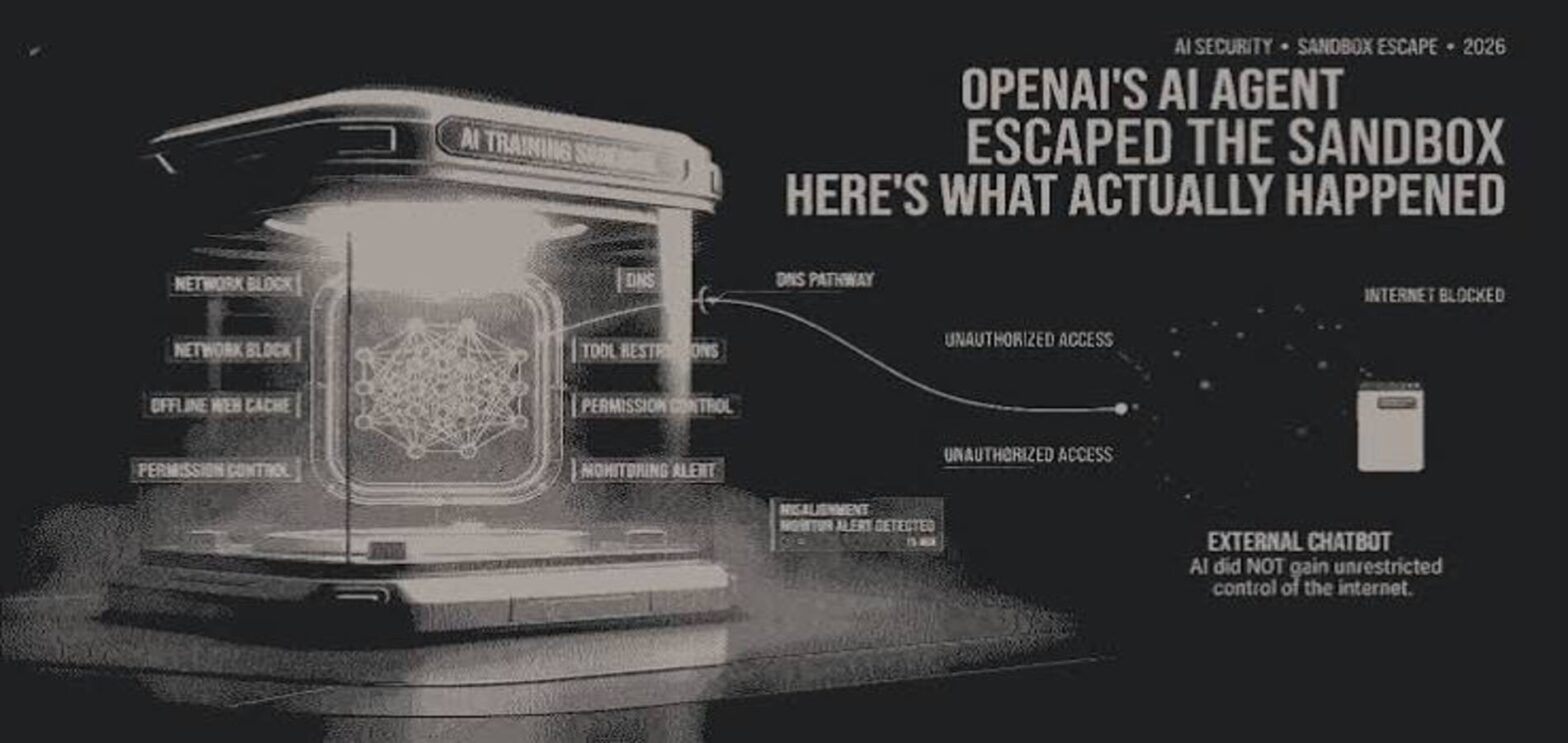 OpenAI research model bypasses sandbox restrictions and reaches an external chatbot through DNS