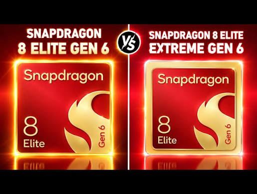 Snapdragon 8 Elite Gen 6 standard and Extreme processor comparison