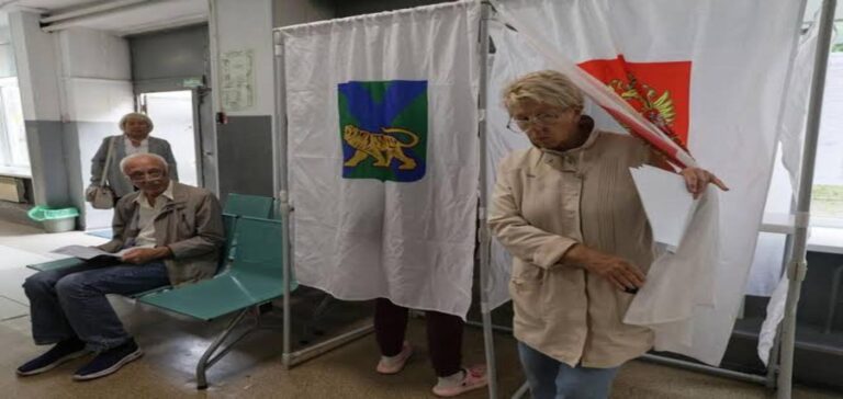 Smoke rises in Moscow after a major Ukrainian drone attack during Russia’s parliamentary election