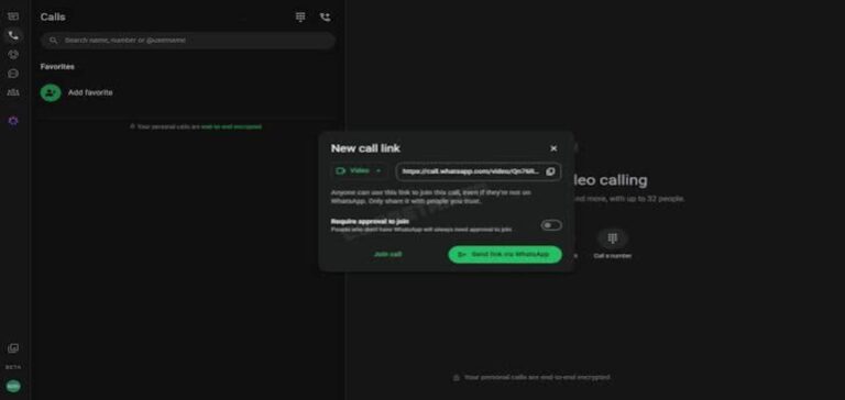 WhatsApp guest calls without an account