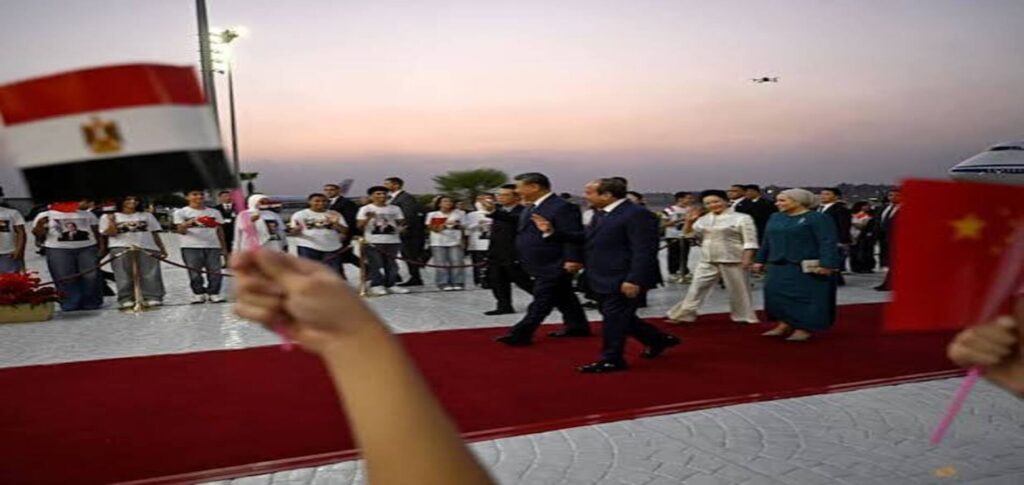 Chinese President Xi Jinping meets Egyptian President Abdel Fattah al-Sisi during Egypt visit